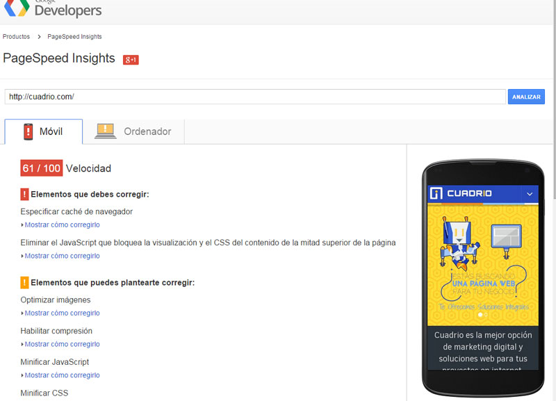 Descubre cómo mejorar tu website con google speed insights