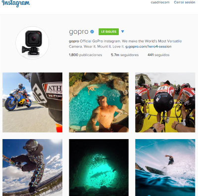 GoPro en Instagram